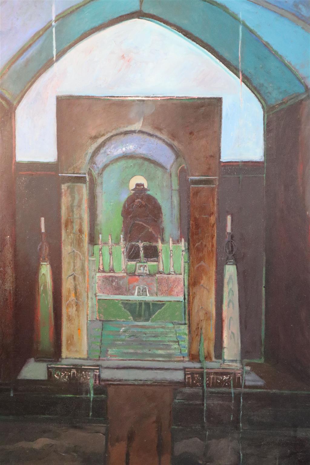 § Harold Mockford (1932-) Brighton Church, March 77 48 x 36in.